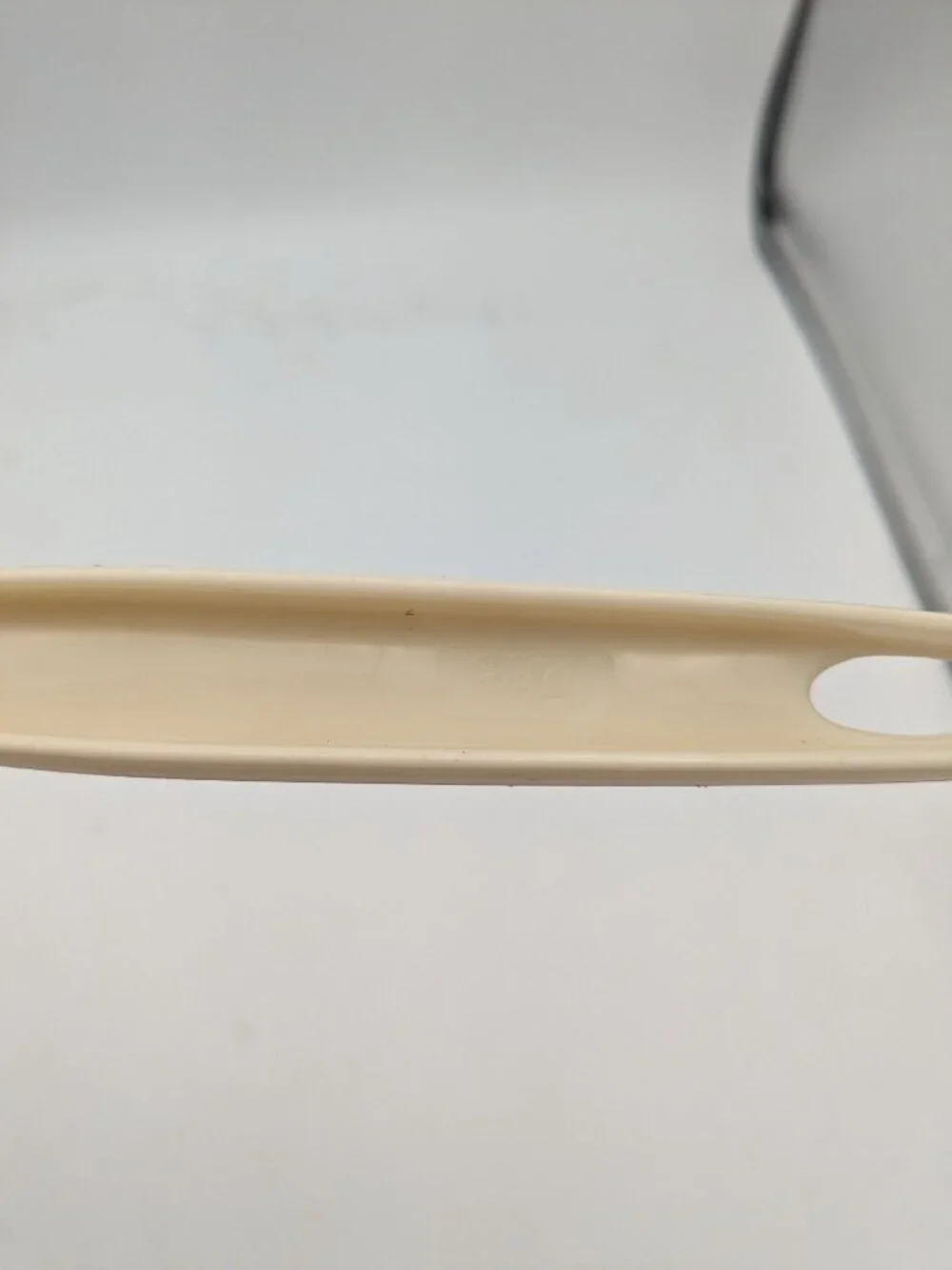 Vintage Foley #1 Almond Nylon Plastic Slotted Spoon 11